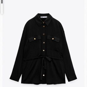 Wrinkle and satin affect over shirt and pants Zara size large